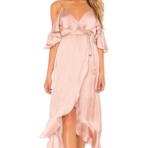 Bardot silk wrap dress